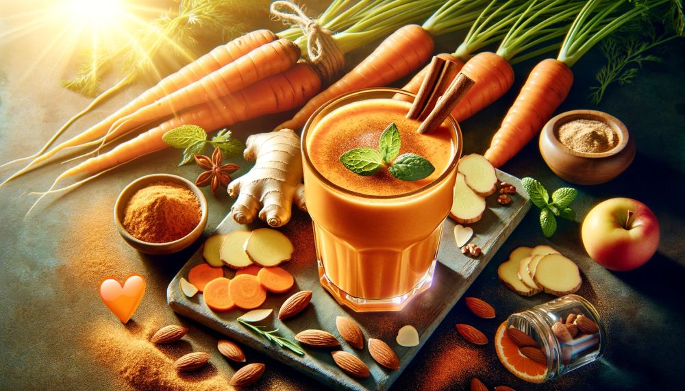 Dale un impulso a tu día con este licuado energizante de zanahoria y jengibre