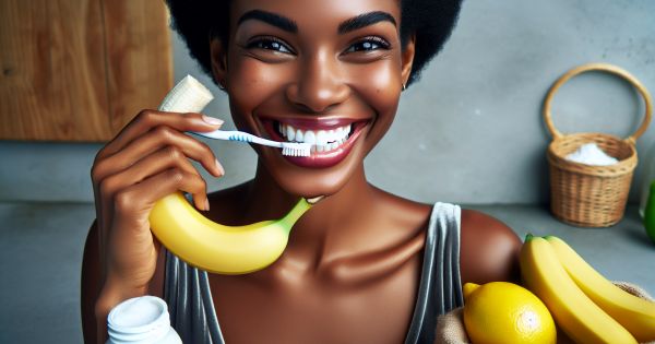 ¡Blanquea tus dientes con cáscara de plátano y sonríe con confianza!