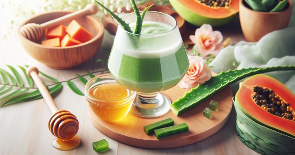 ¡Dile Adiós a la Inflamación Abdominal con Papaya, Té Verde y Aloe Vera!