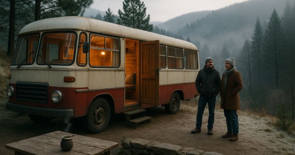 Vivió la aventura de transformar un colectivo abandonado en una casa soñada en Villa Calamuchita: el antes y el después que inspira