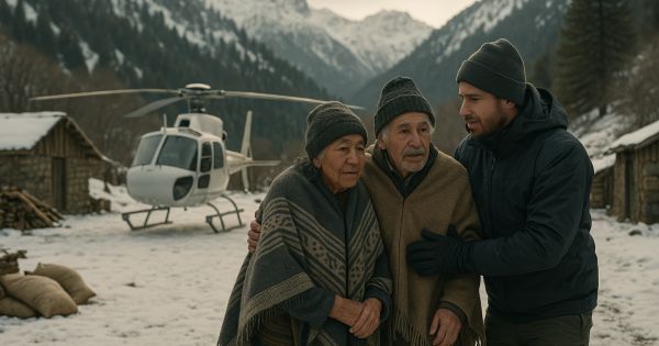 Rescate Aéreo en la Montaña: Pareja de Ancianos Superó el Aislamiento Invernal en Neuquén